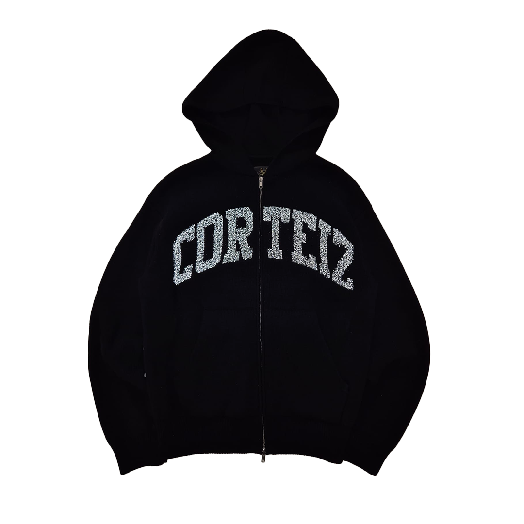 Corteiz Reflective Knit Zip Up Hoodie (M)