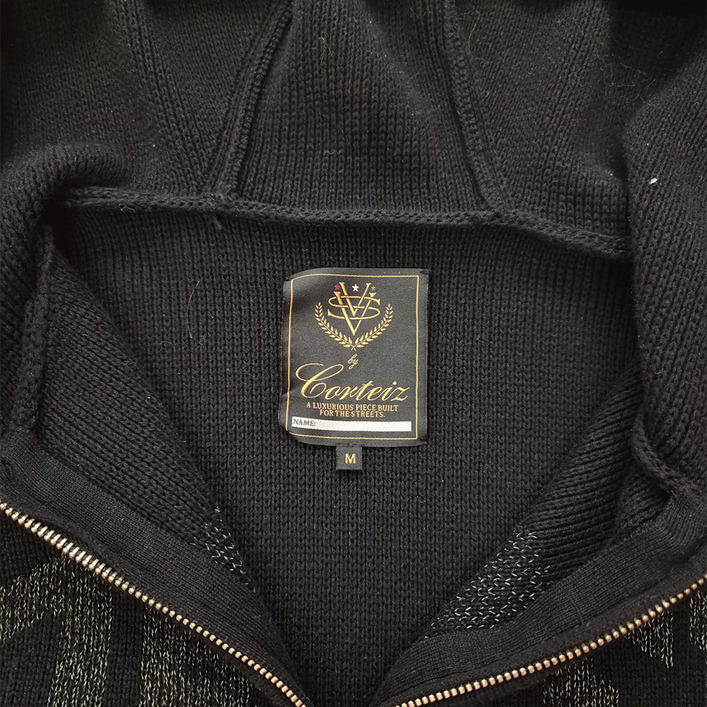 Corteiz Reflective Knit Zip Up Hoodie (M)