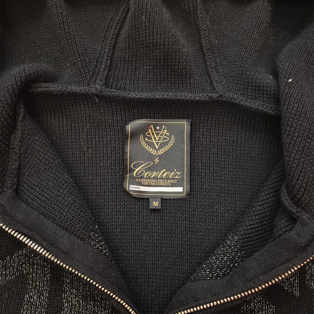 Corteiz Reflective Knit Zip Up Hoodie (M)