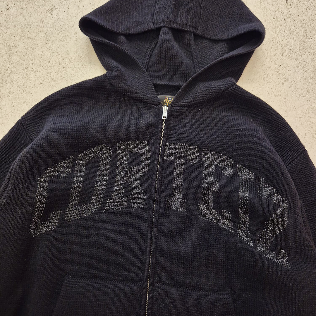 Corteiz Reflective Knit Zip Up Hoodie (M)
