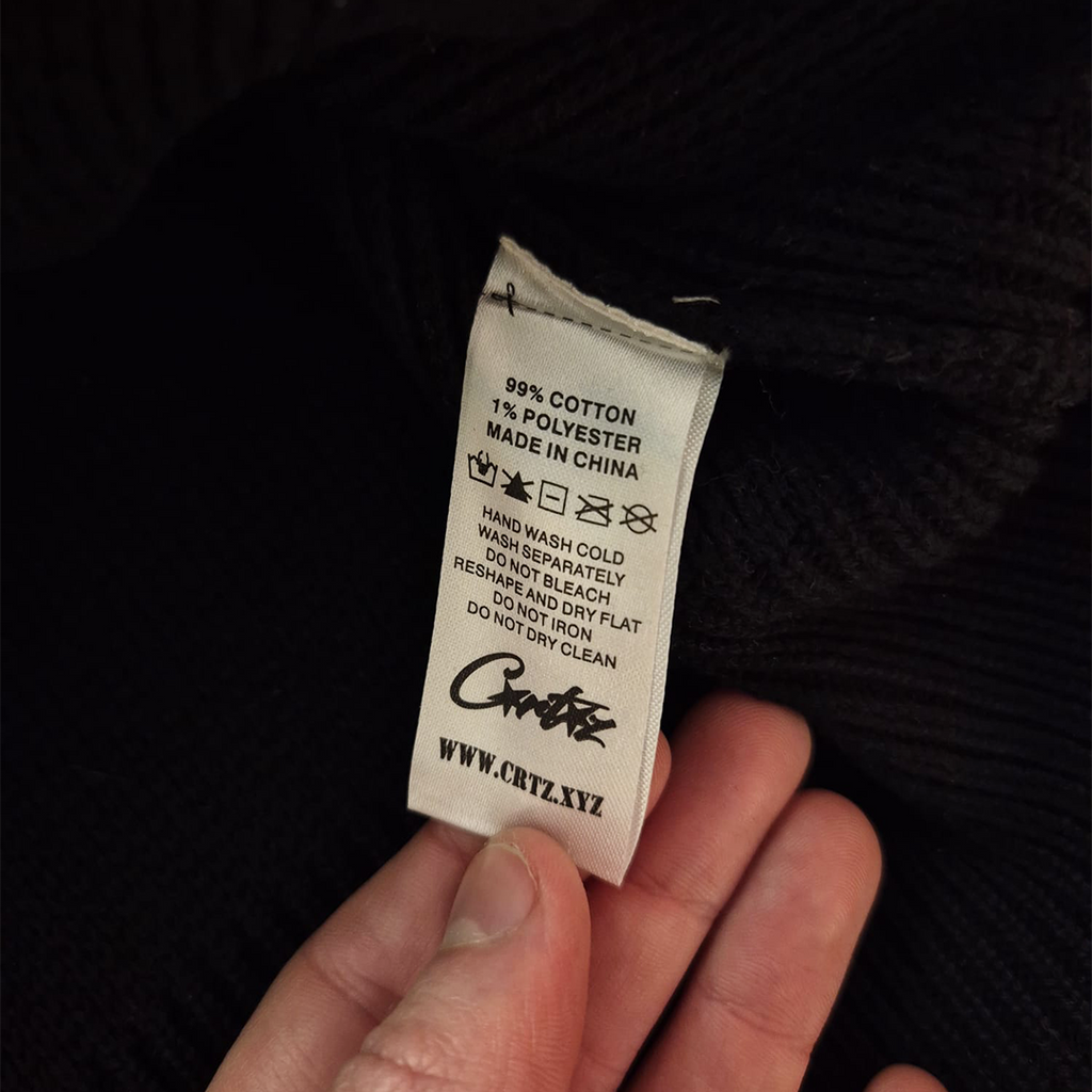Corteiz Reflective Knit Zip Up Hoodie (M)
