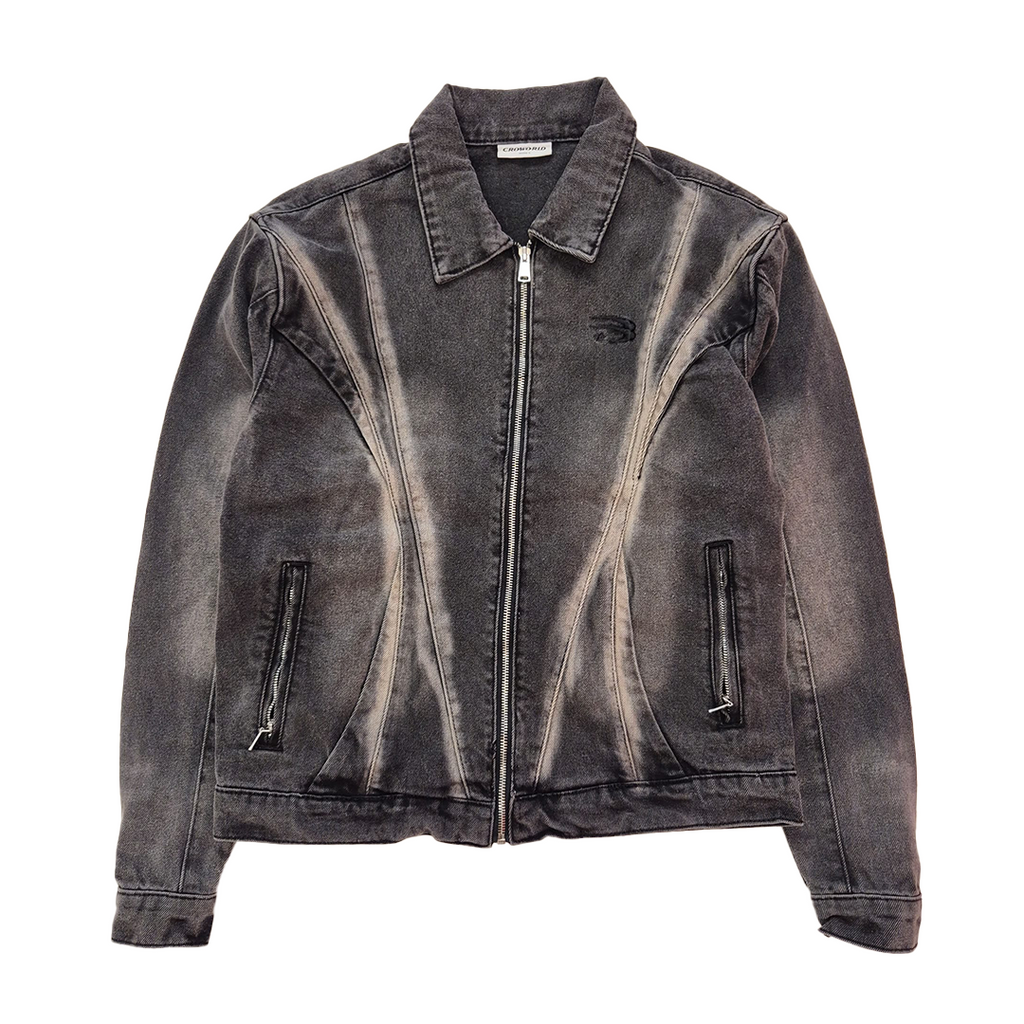 Croworld Distressed Denim Jacket (S)