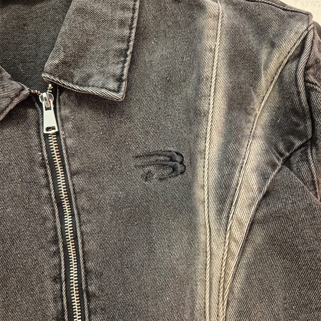 Croworld Distressed Denim Jacket (S)
