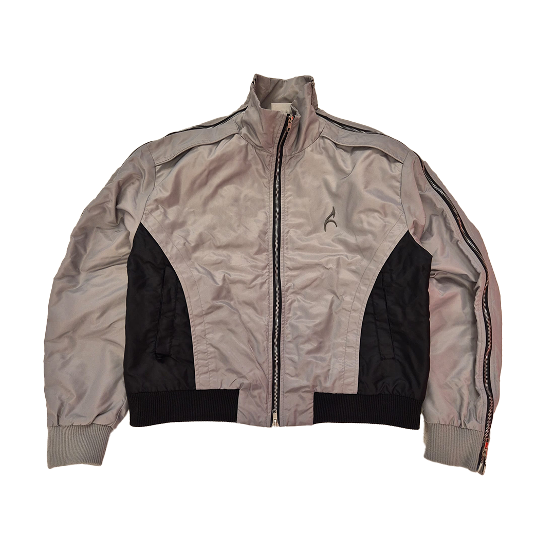 Croworld Cropped Grey Track Jacket (M)