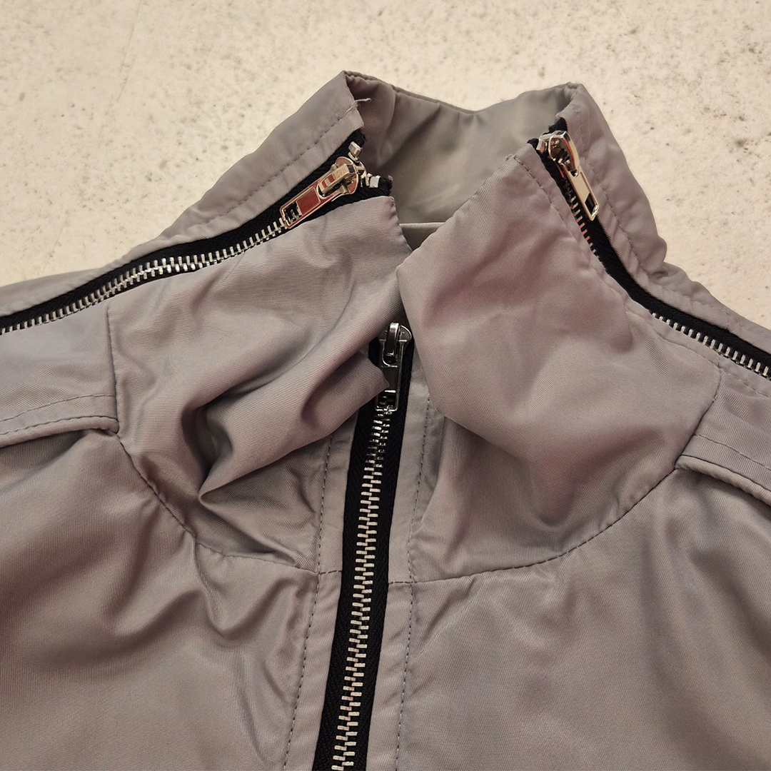 Croworld Cropped Grey Track Jacket (M)