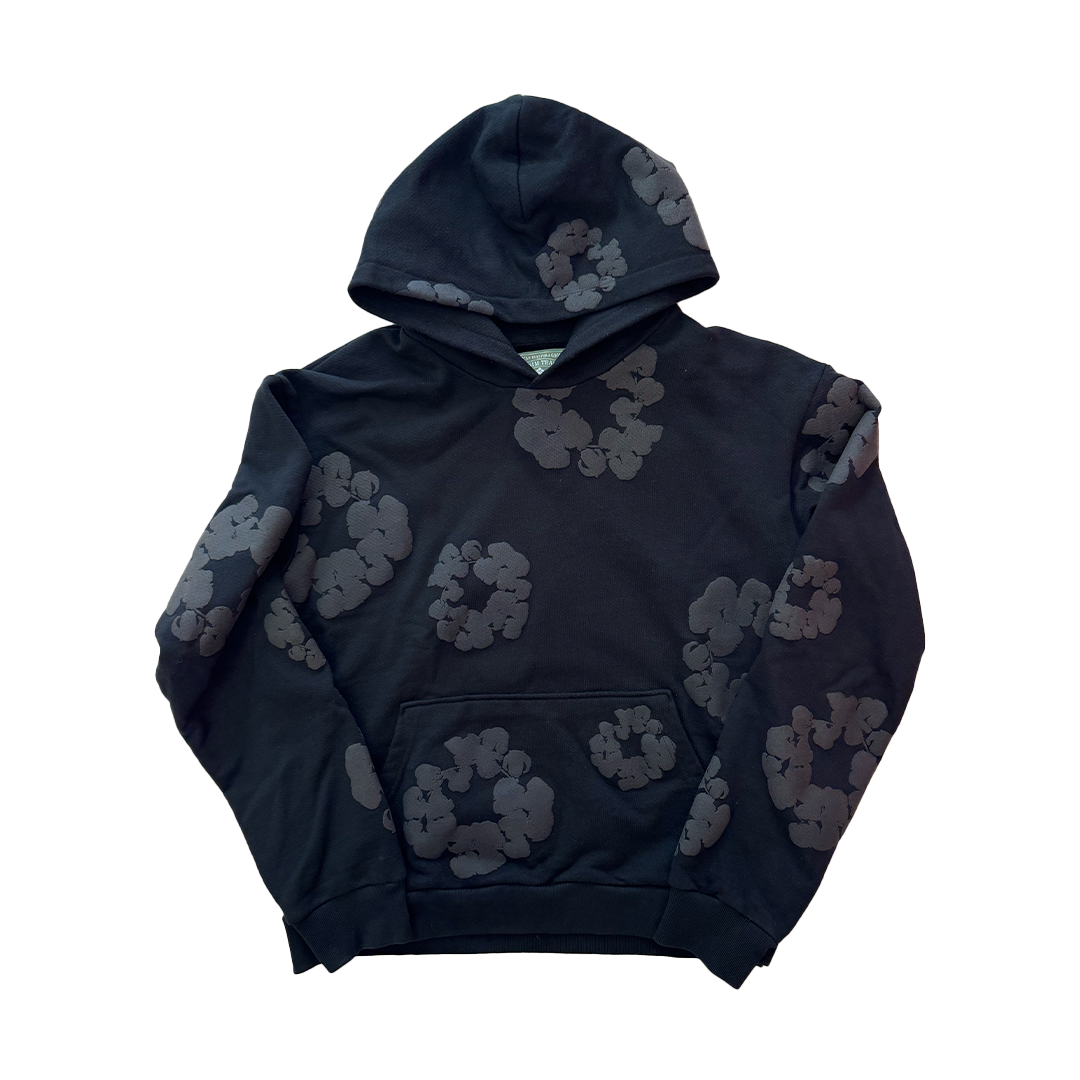 Denim Tears Wreath Monochrome Black Hoodie (M)