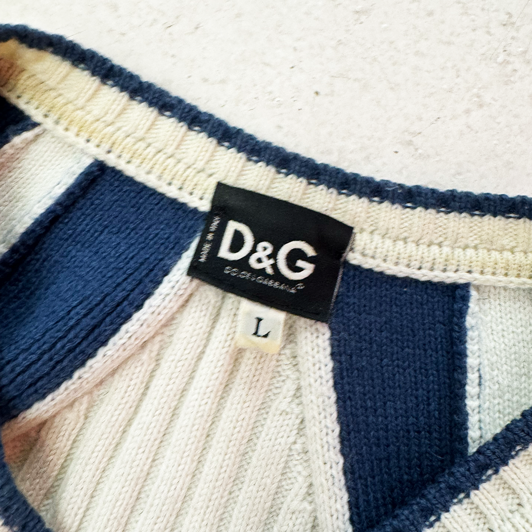 D&G Lined Wool Beige Sweater (L)