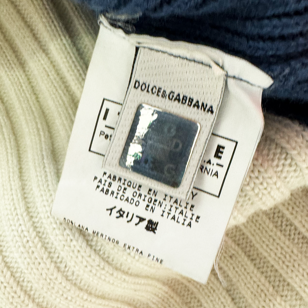 D&G Lined Wool Beige Sweater (L)