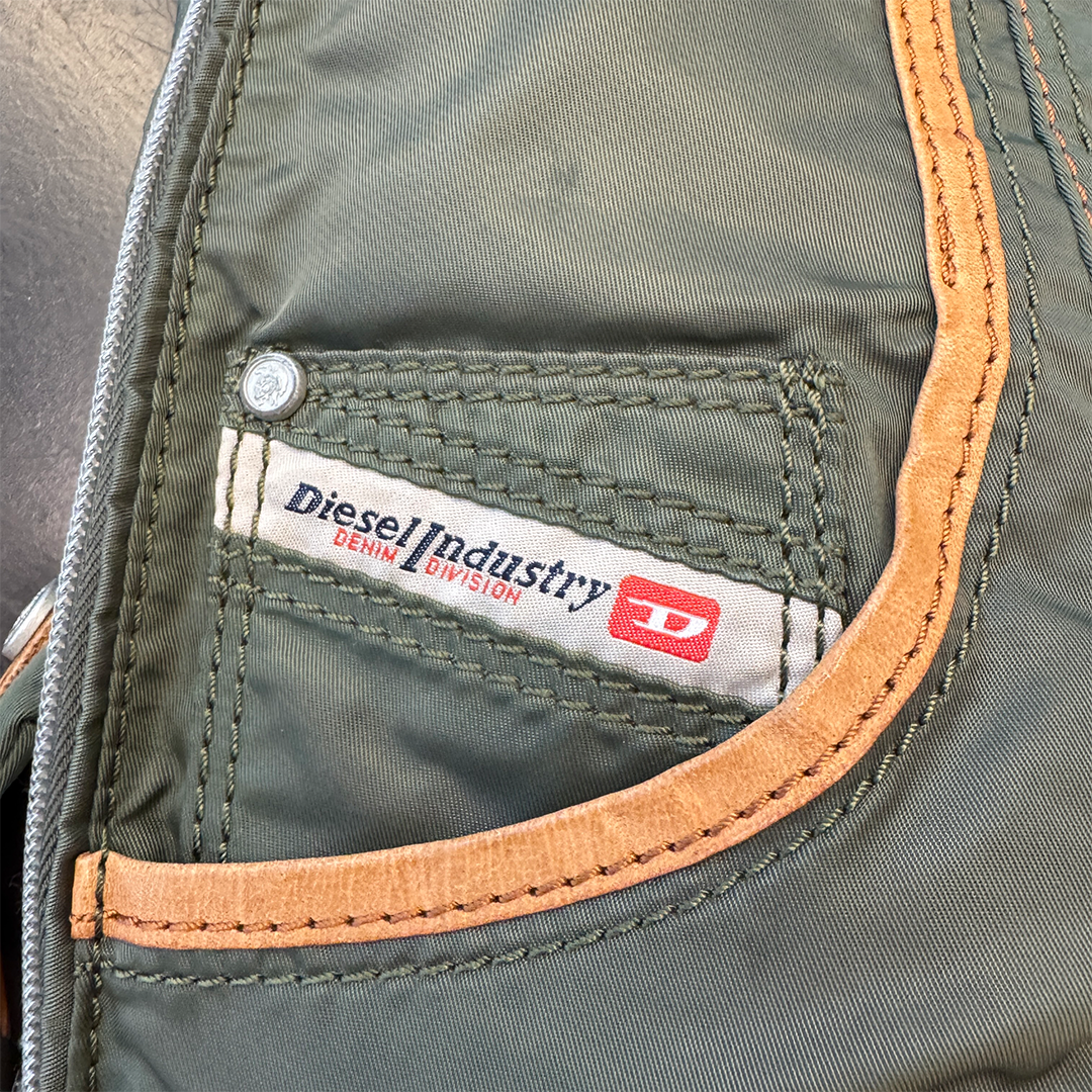 Diesel Vintage Nylon Sling Body Bag Khaki