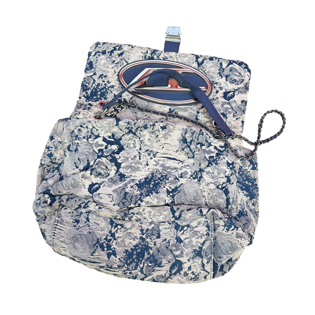 Diesel Denim Jacquard Logo Shoulder Bag Y2K