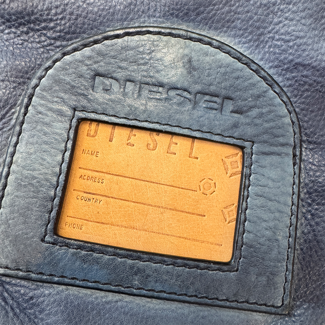 Diesel Leather Shoulder Bag Blue