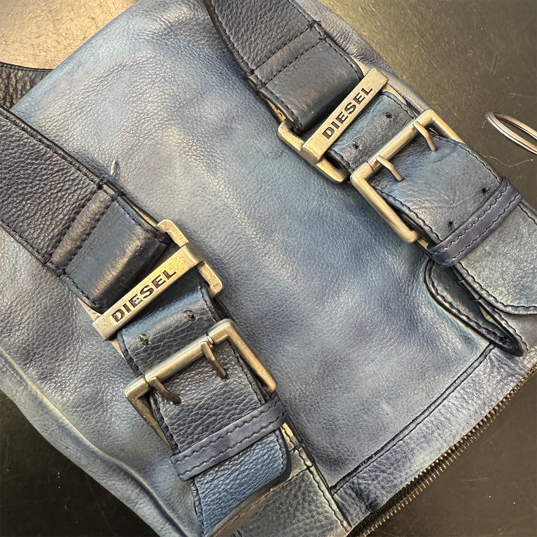 Diesel Leather Shoulder Bag Blue