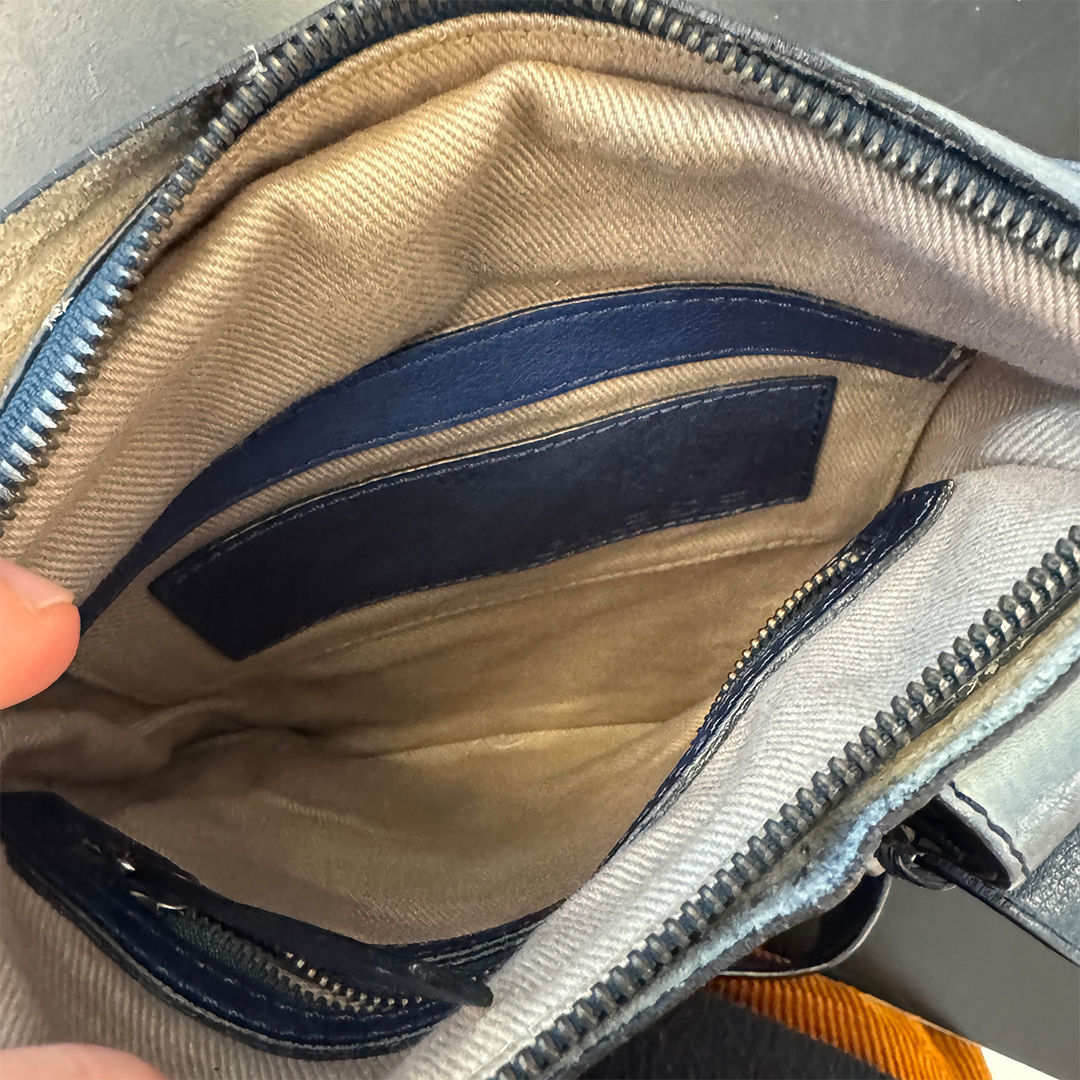 Diesel Leather Shoulder Bag Blue