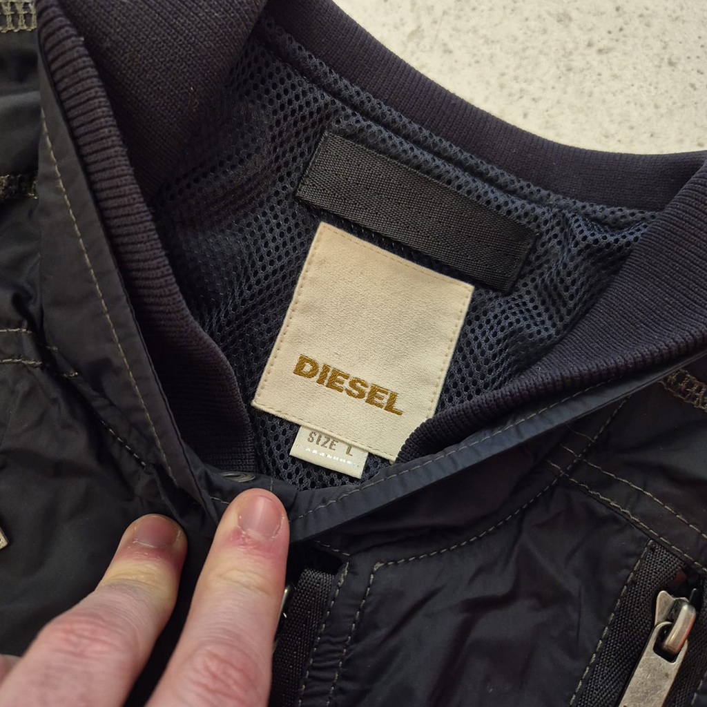 Diesel Black Nylon Jacket L