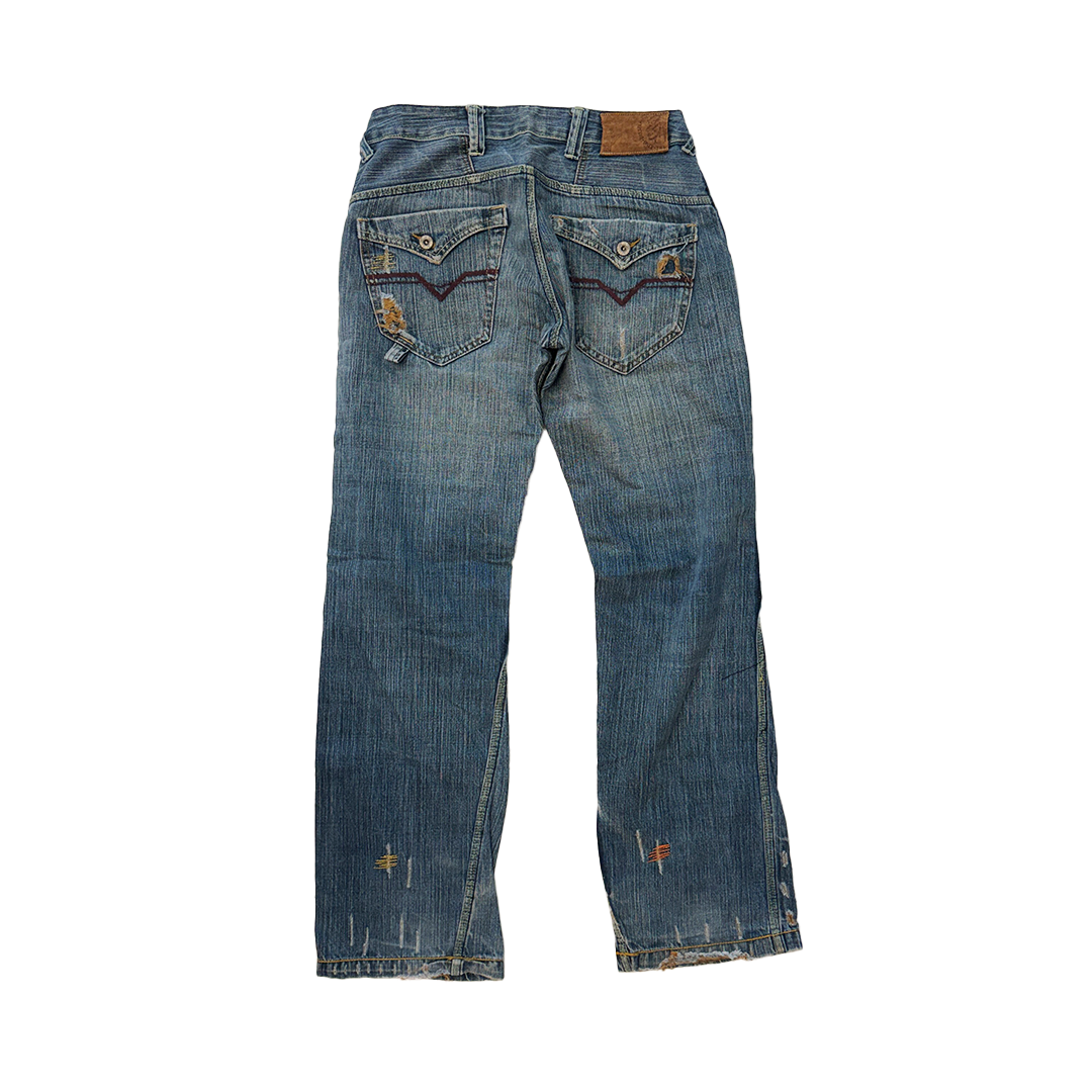 Diesel Orange Stitched Pants (30)
