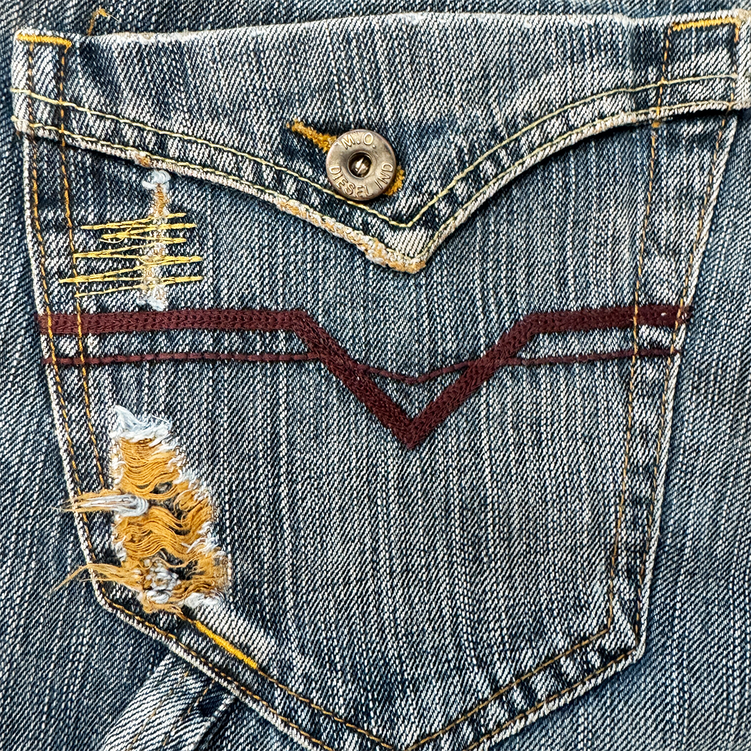 Diesel Orange Stitched Pants (30)