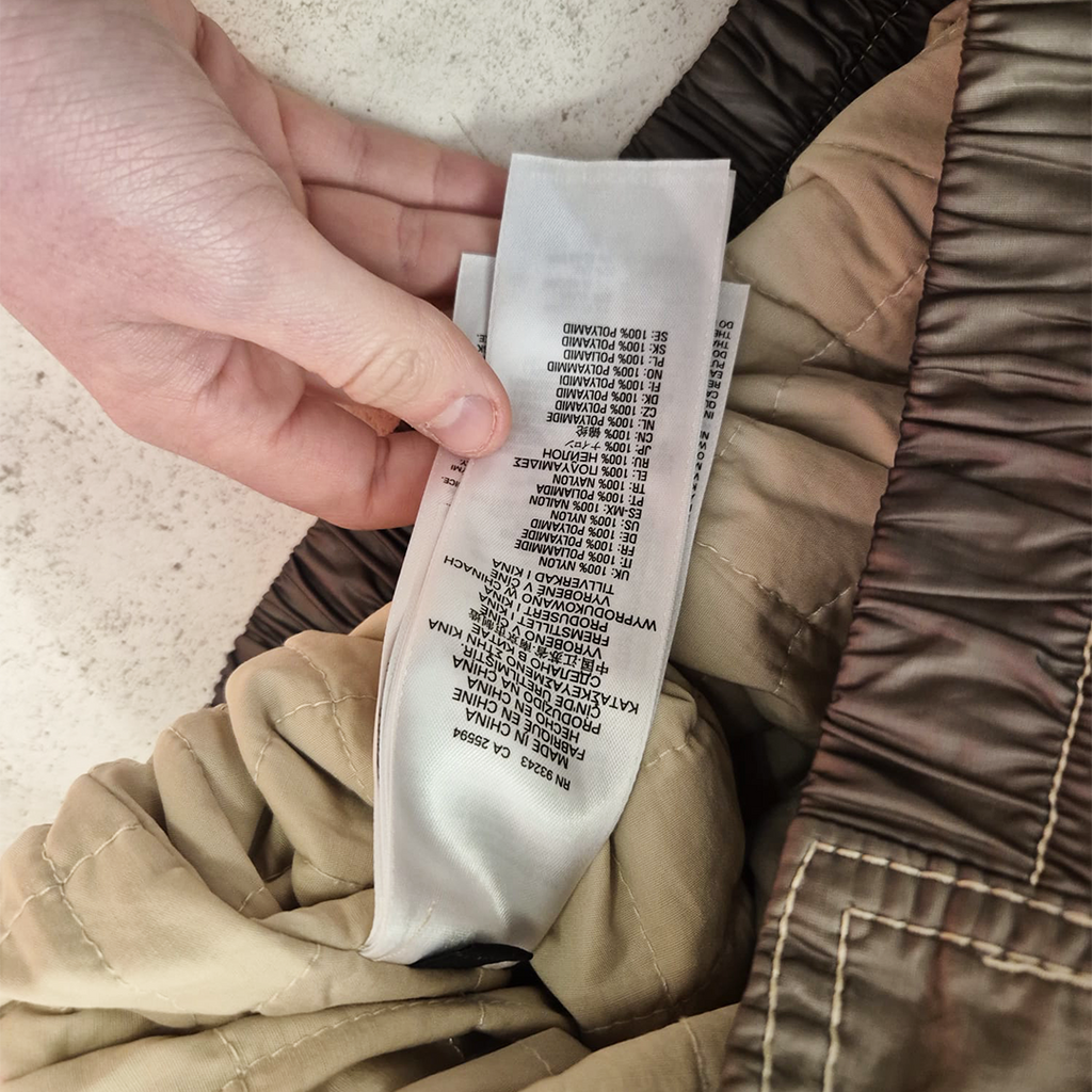 Diesel Cropped Double Layer Nylon Khaki Bomber Jacket (S)
