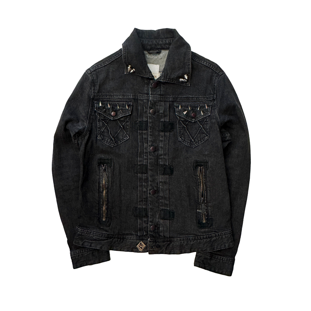 Diesel Stud Black Denim Jacket (M)