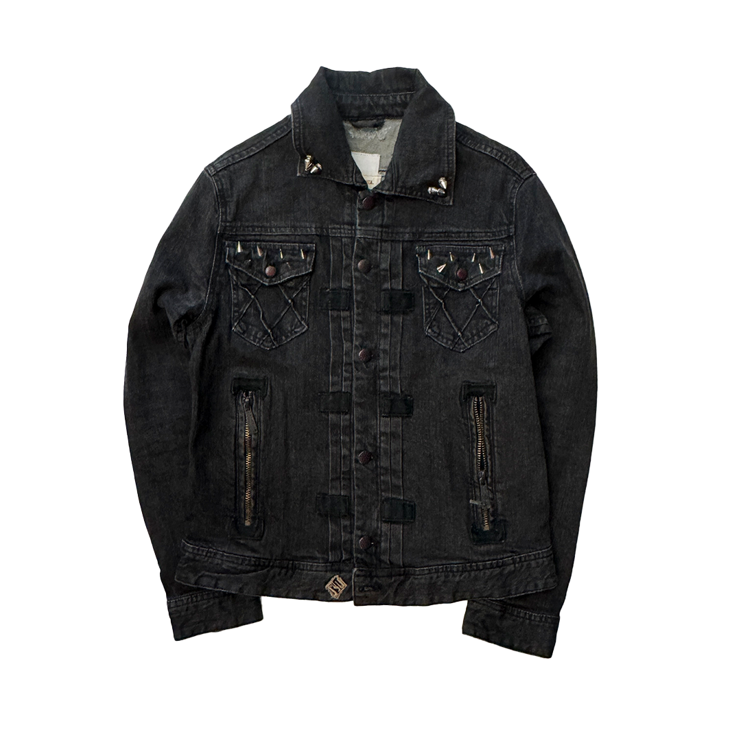 Diesel Stud Black Denim Jacket (M)