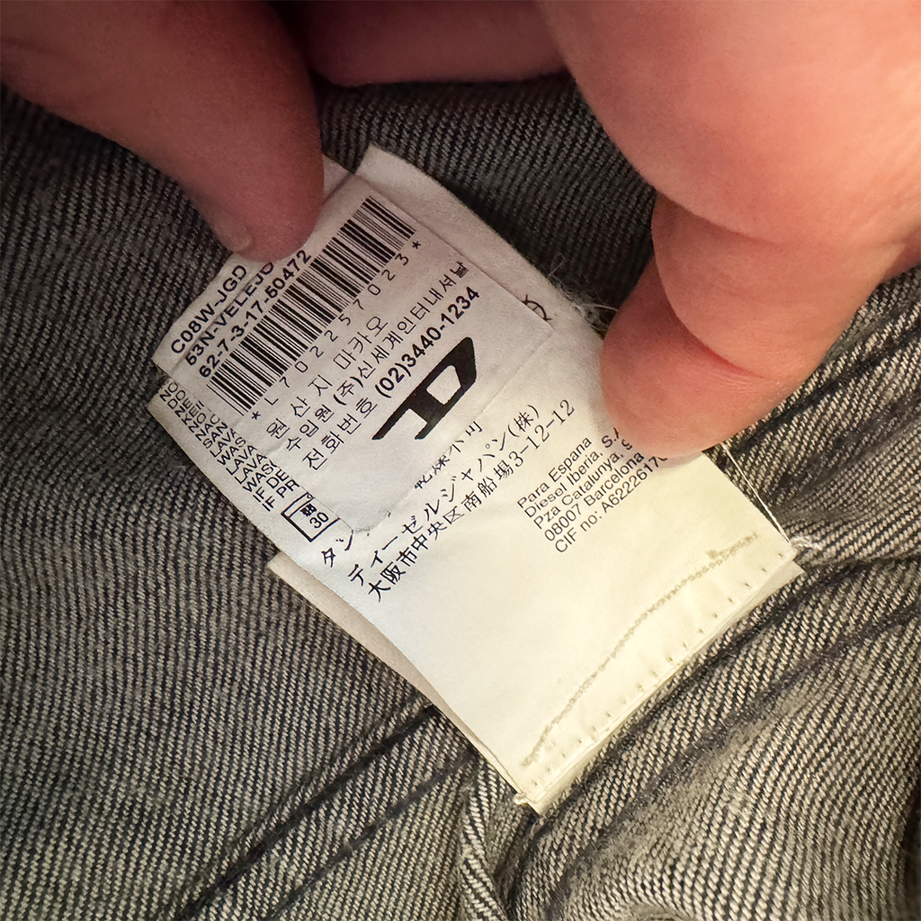 Diesel Stud Black Denim Jacket (M)