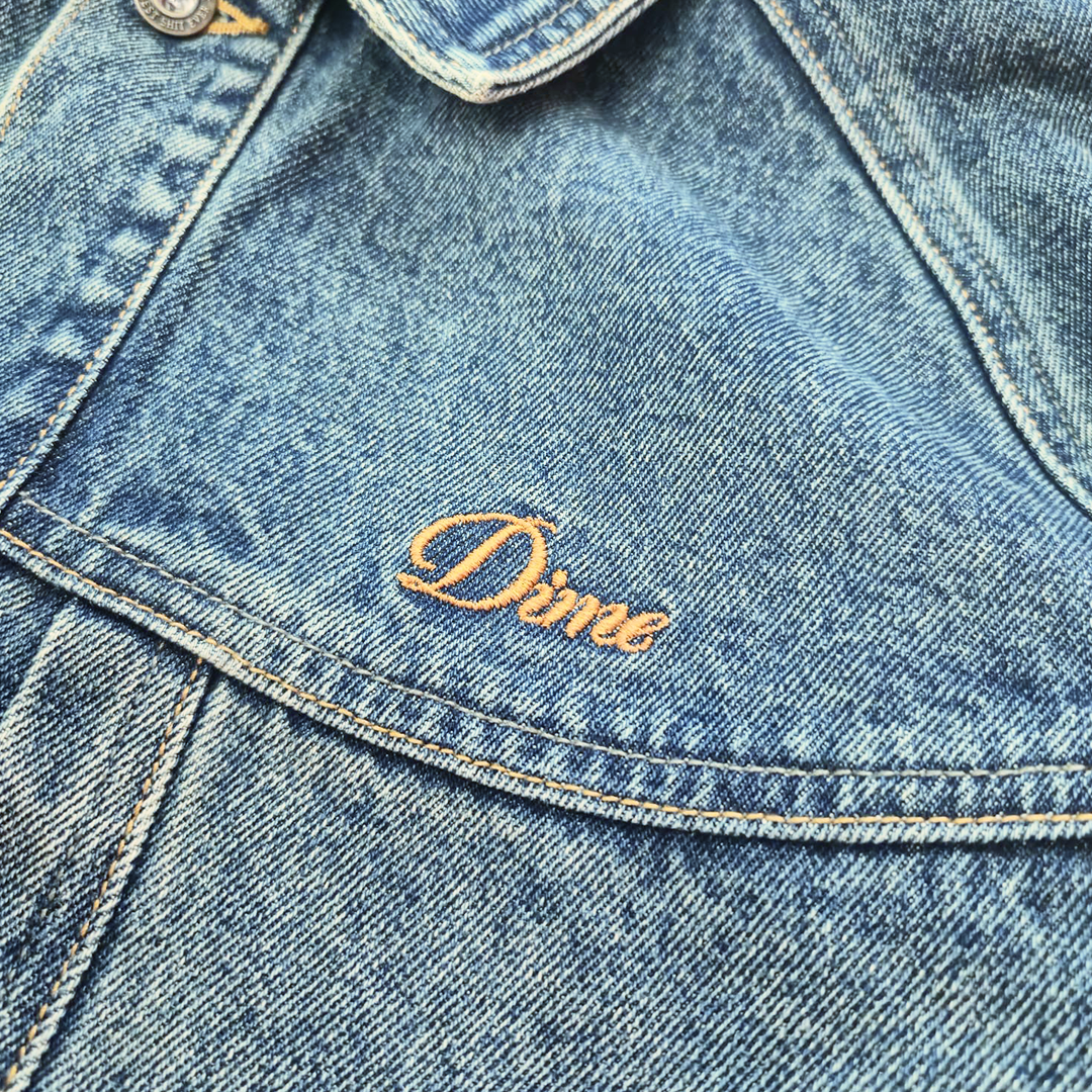 Dime Dipped Sandblasted Indigo Denim Jacket (L)