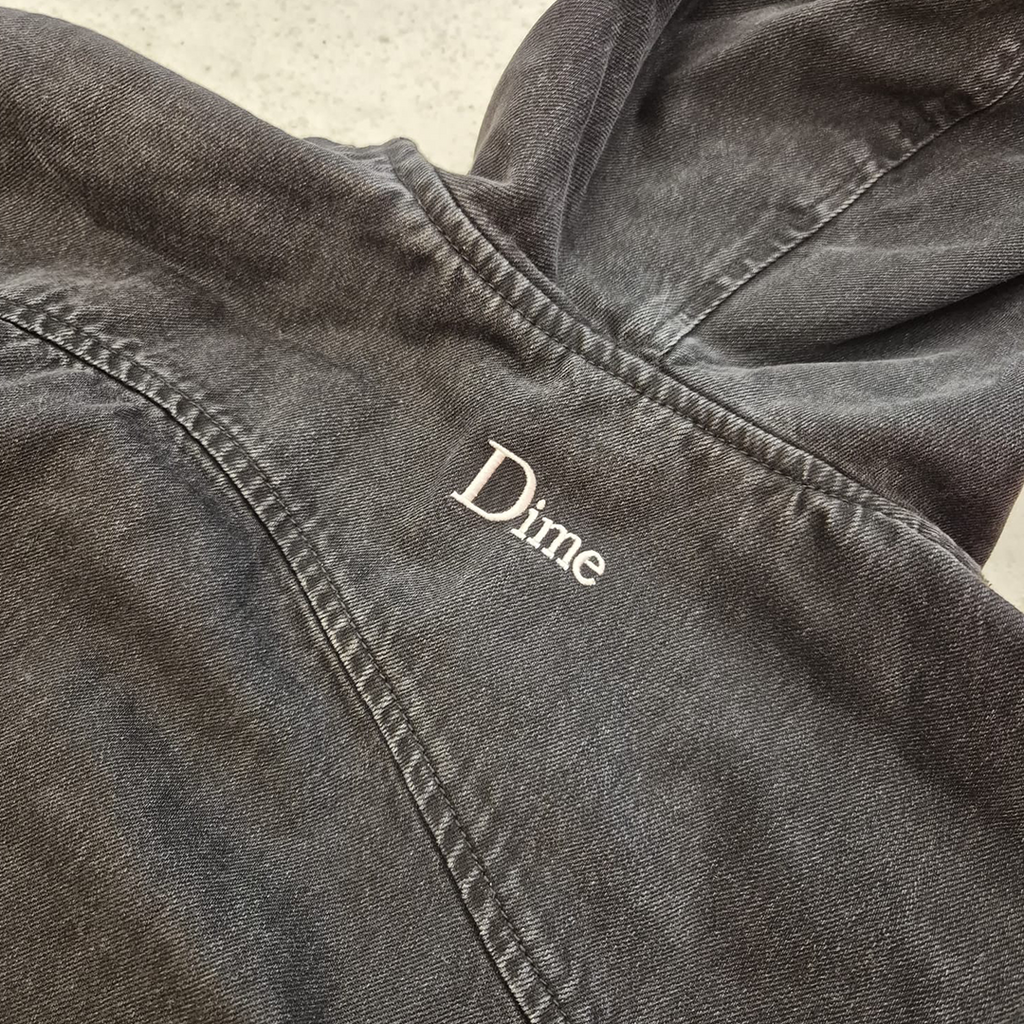 Dime Wave Washed Black Denim Jacket (XL)