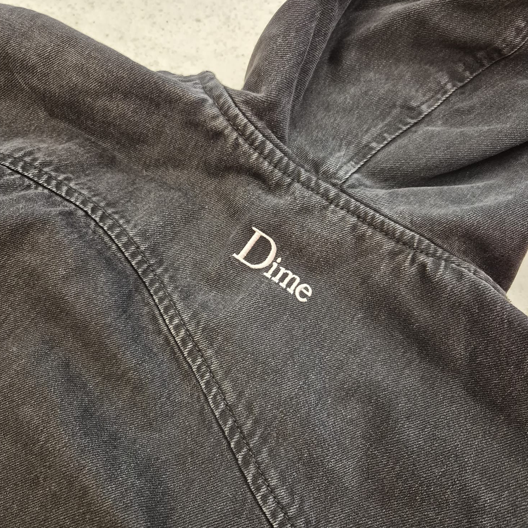 Dime Wave Washed Black Denim Jacket (XL)