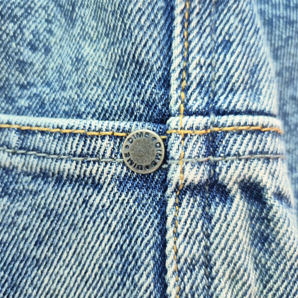 Dime Dipped Sandblasted Indigo Denim Jacket (L)