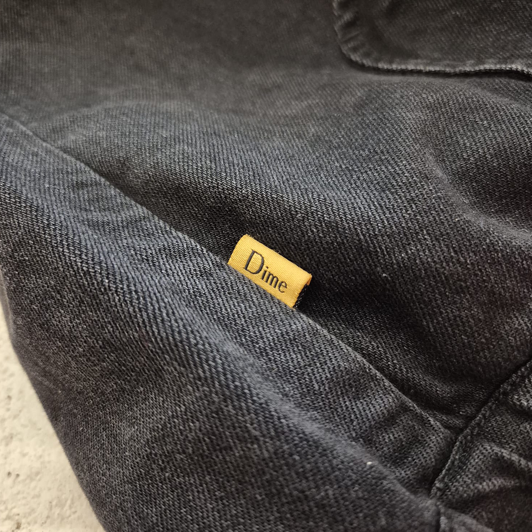 Dime Wave Washed Black Denim Jacket (XL)