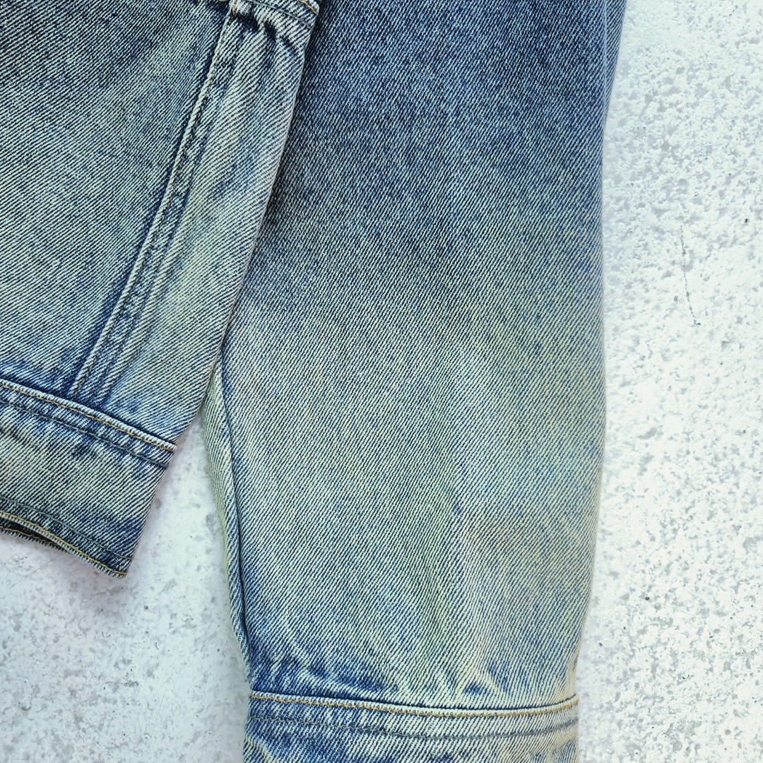 Dime Dipped Sandblasted Indigo Denim Jacket (L)