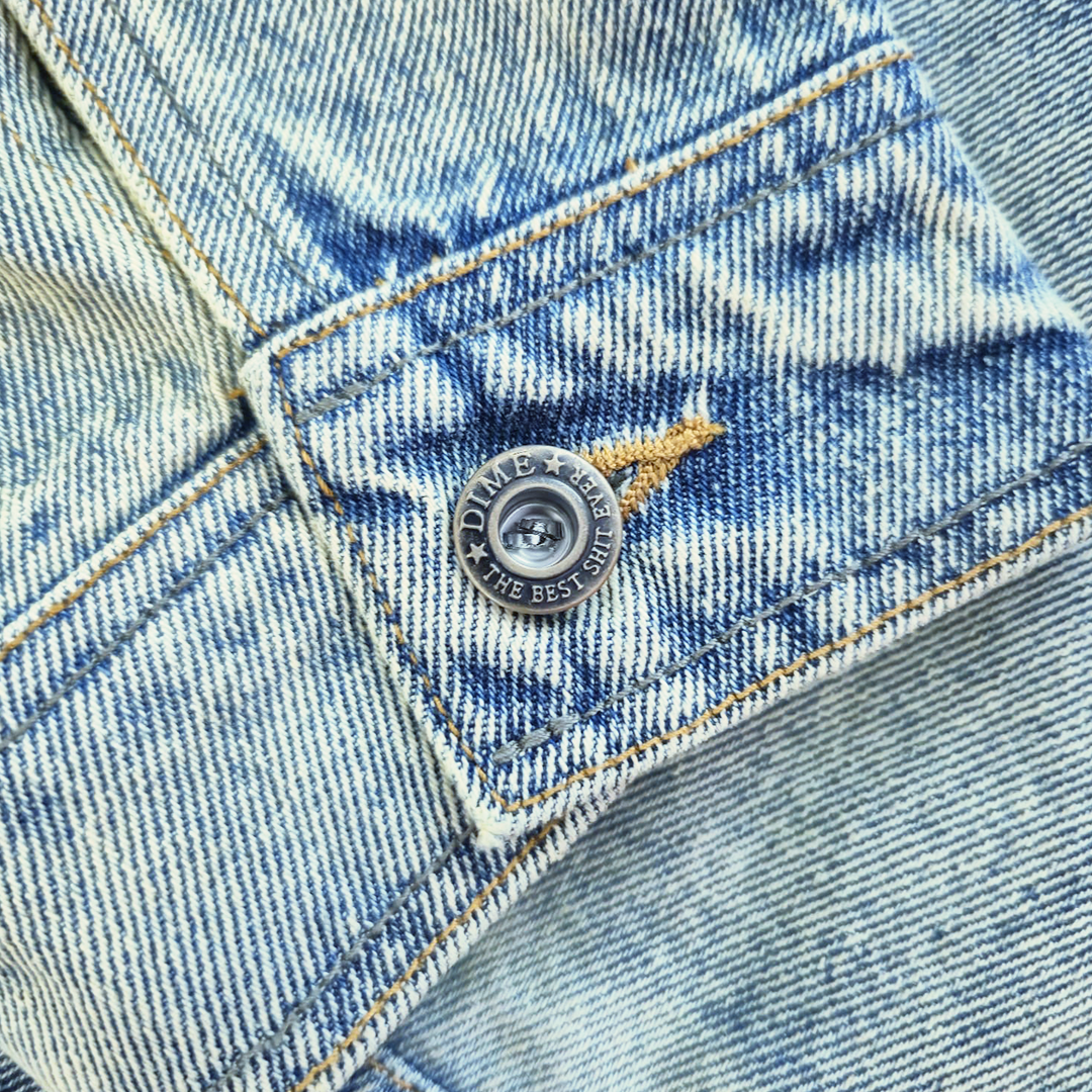 Dime Dipped Sandblasted Indigo Denim Jacket (L)