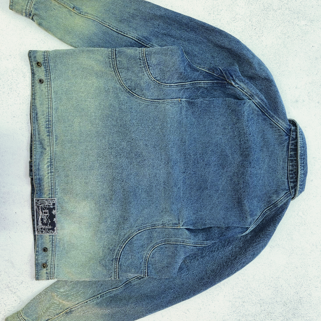Dime Dipped Sandblasted Indigo Denim Jacket (L)
