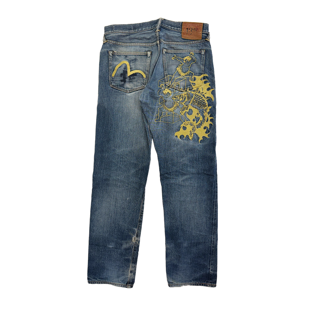 Evisu Golden Embroidery Pants (32x34)