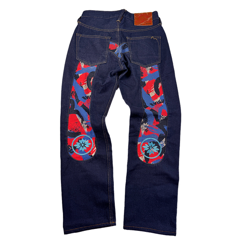 Evisu Paint Splatter Daicock Denim Pants (28x34)