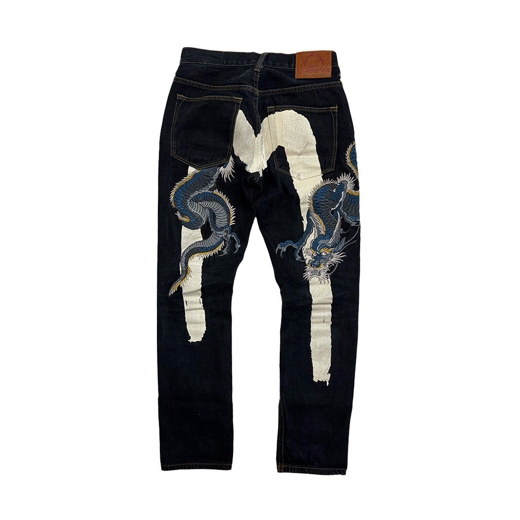 Evisu Embroidered Dragon Daicock Jeans (28x32)