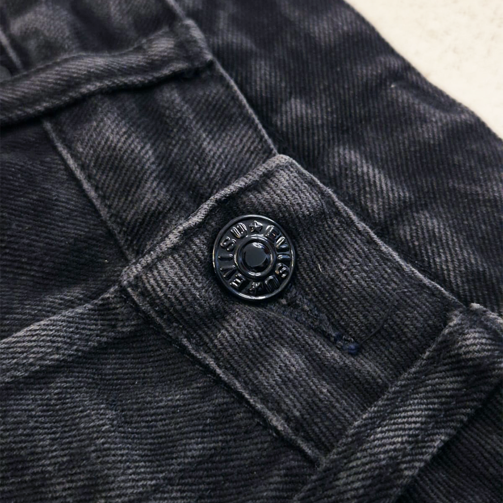 Evisu Daicock Embroidery Flower Black Denim Pants (30x34)