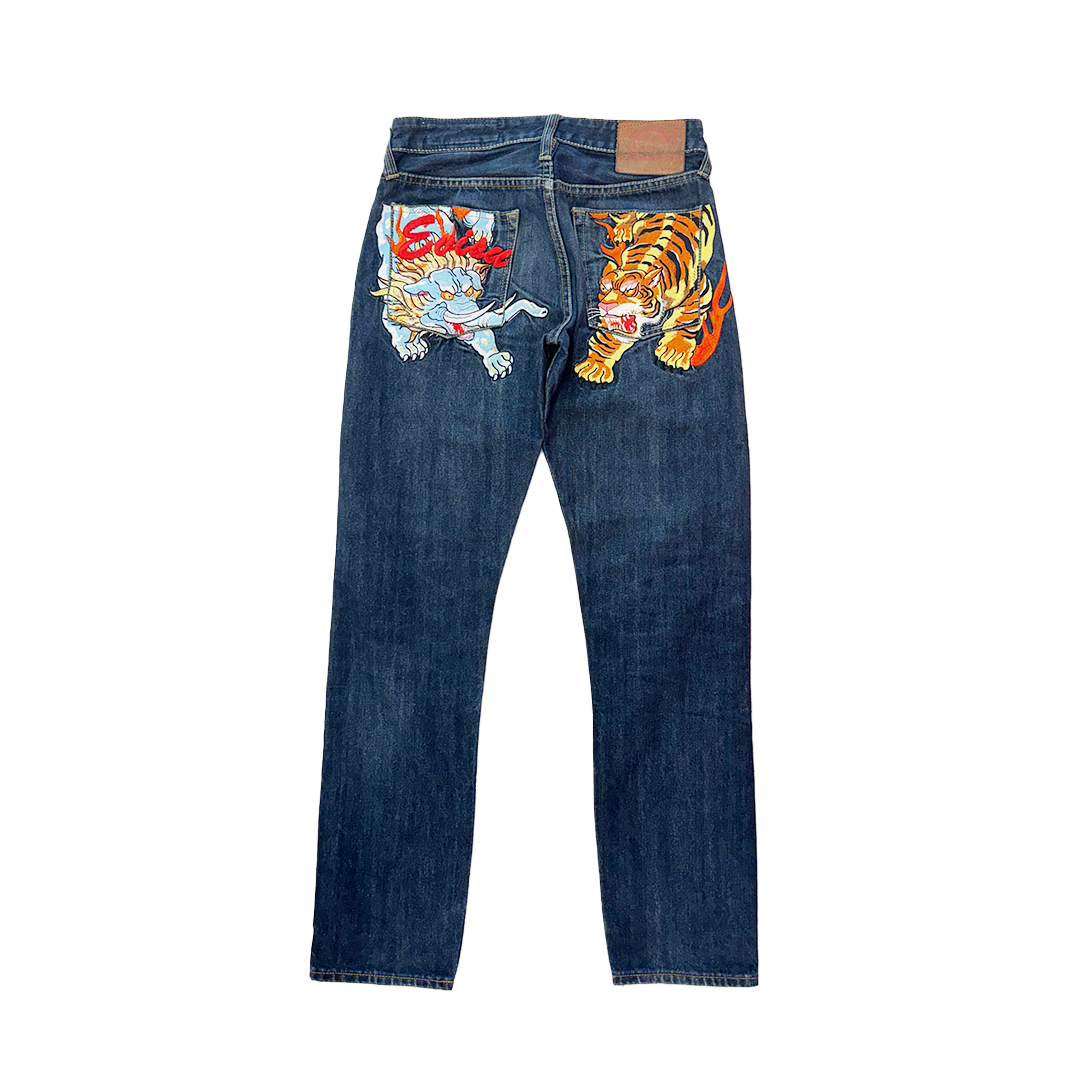 Evisu Embroidery Elephant & Tiger Denim (31x34)