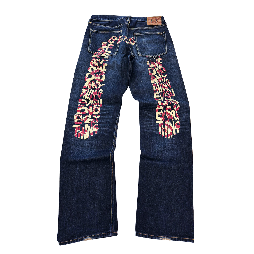 Evisu Daicock Letters Denim Pants (32x34)