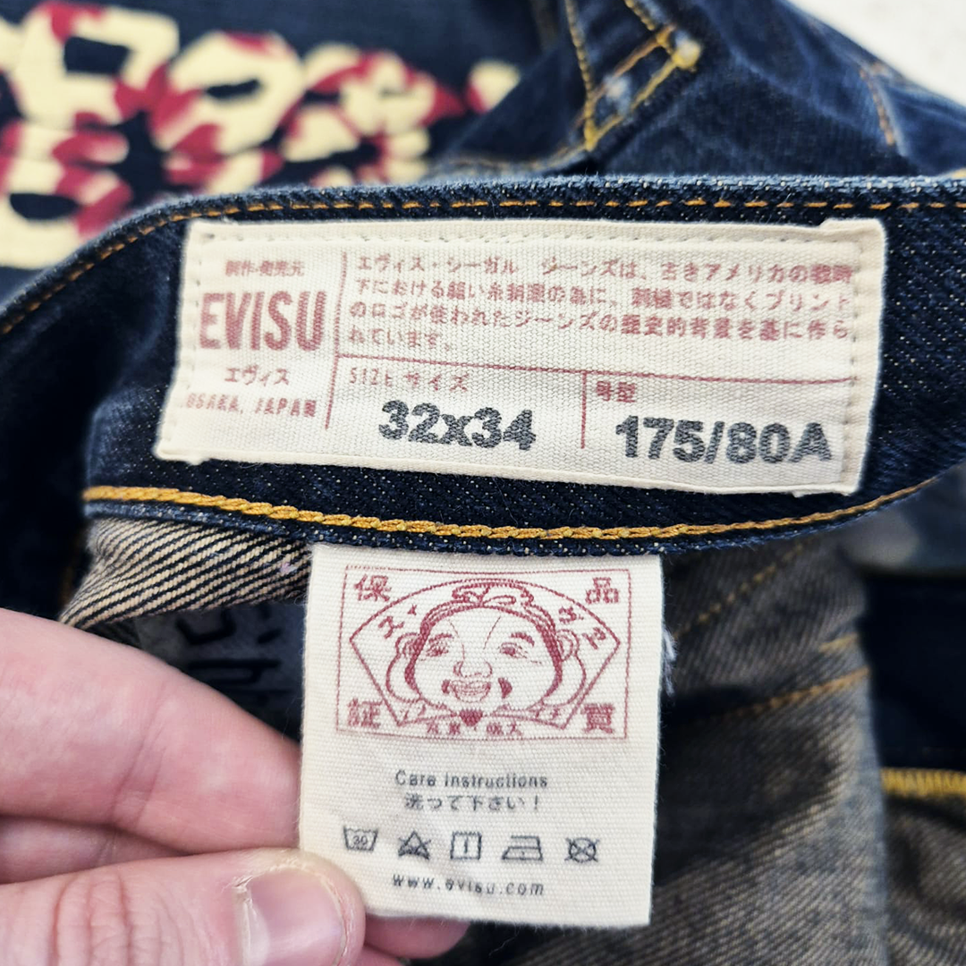 Evisu Daicock Letters Denim Pants (32x34)