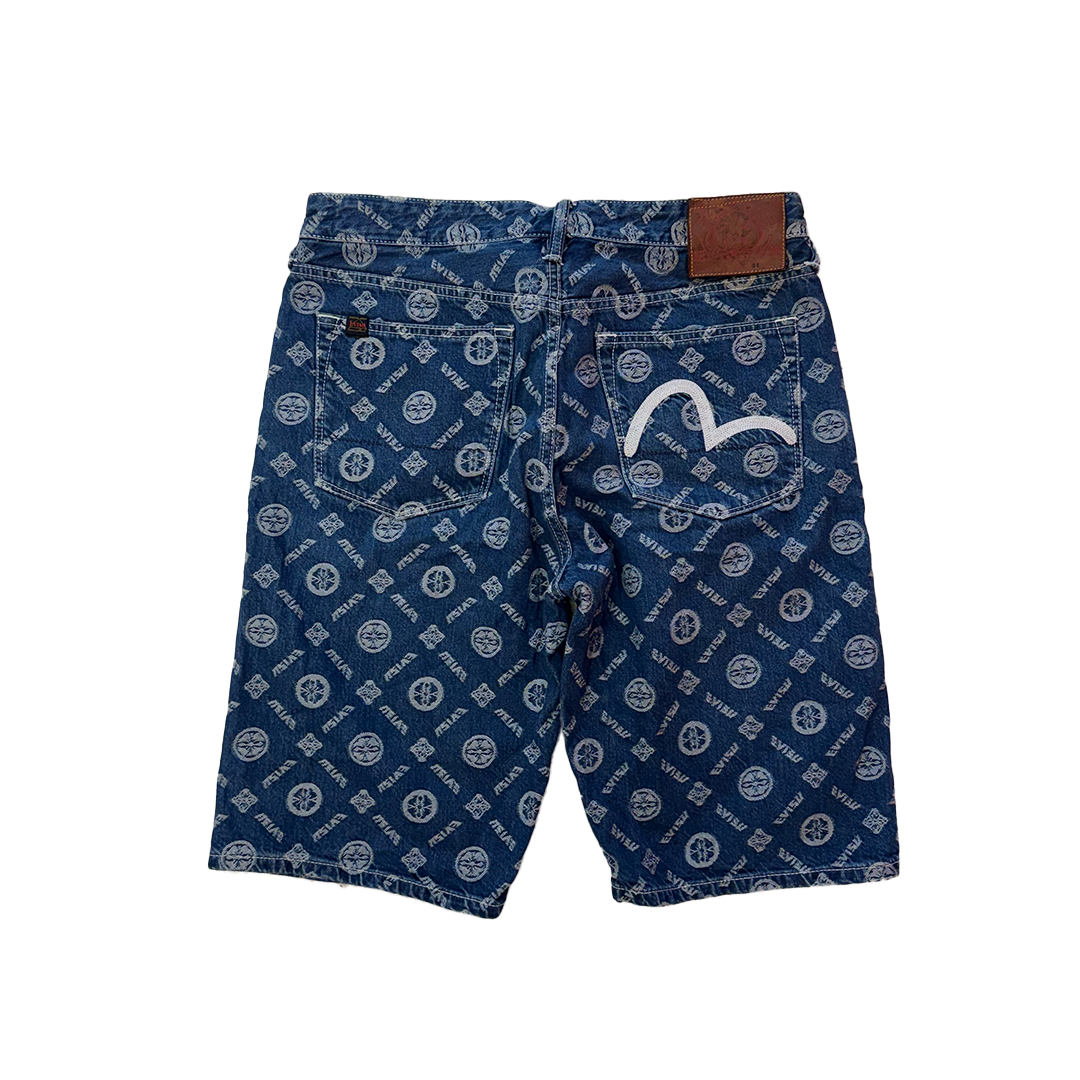 Evisu Monogram Denim Seagull Short (34)