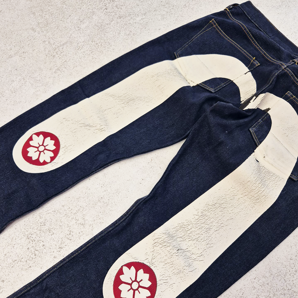 Evisu White Daicock Denim Pants (34x34)