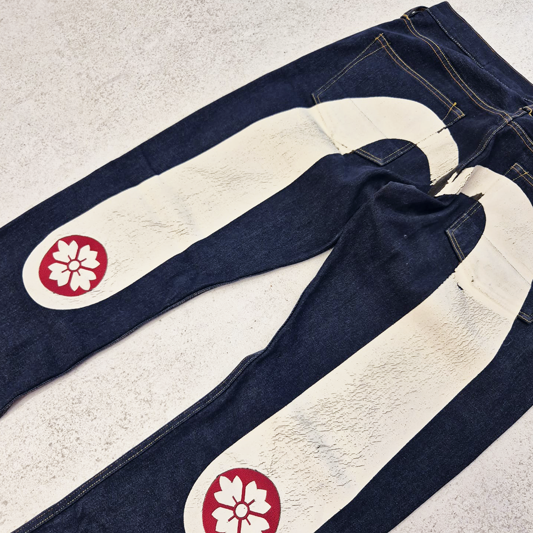 Evisu White Daicock Denim Pants (34x34)