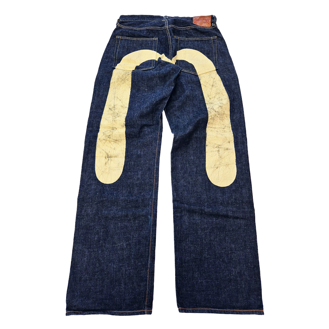 Evisu White Daicock Denim Pants (36x36)