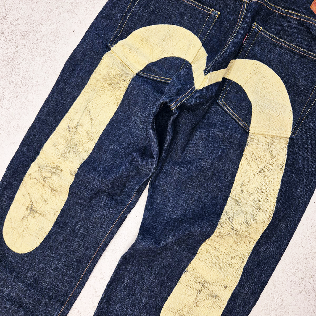 Evisu White Daicock Denim Pants (36x36)