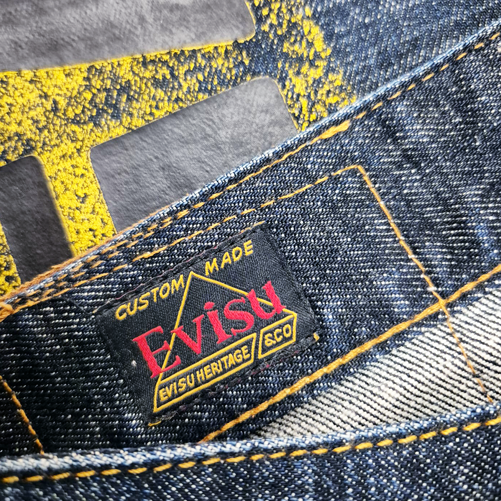 Evisu Yellow Daicock Everybody Talkin About Denim Pants (40)
