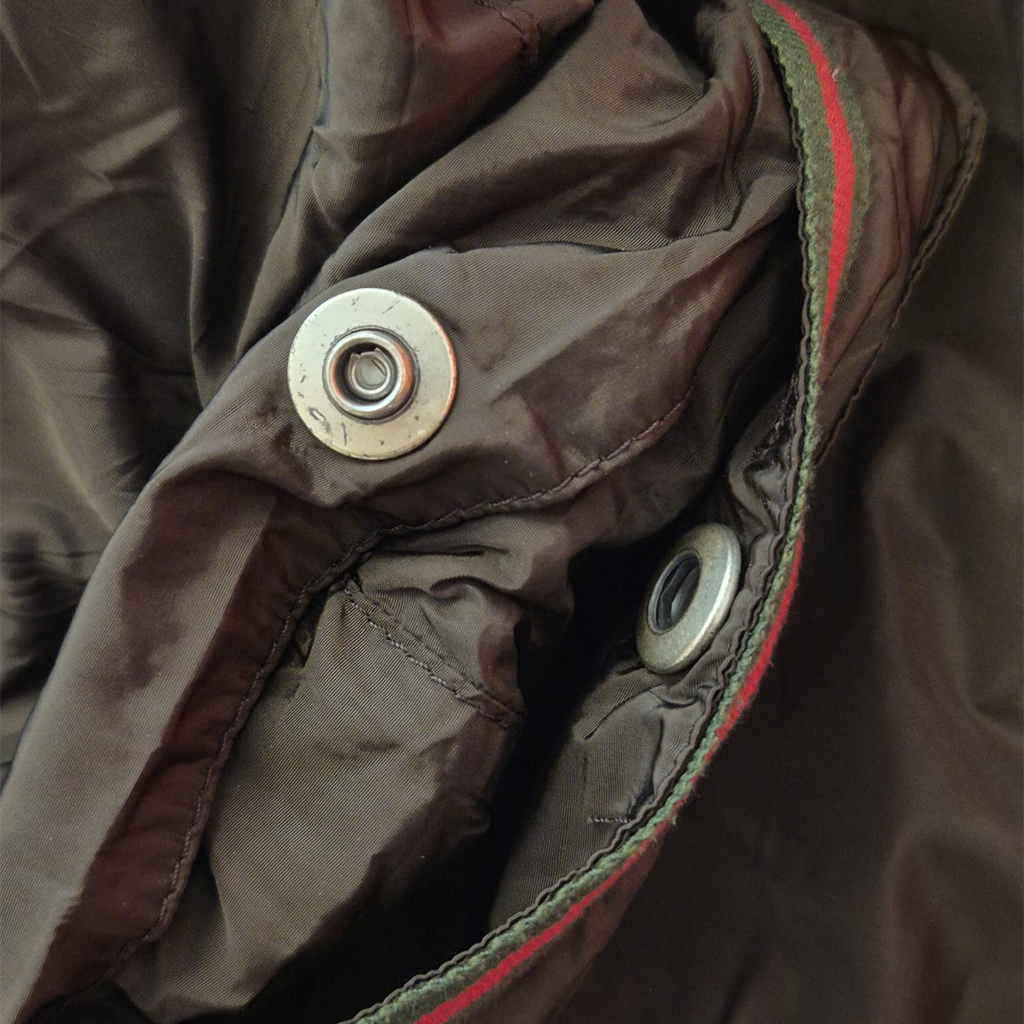 Gucci Web Collar Brown Windbreaker Jacket (46)