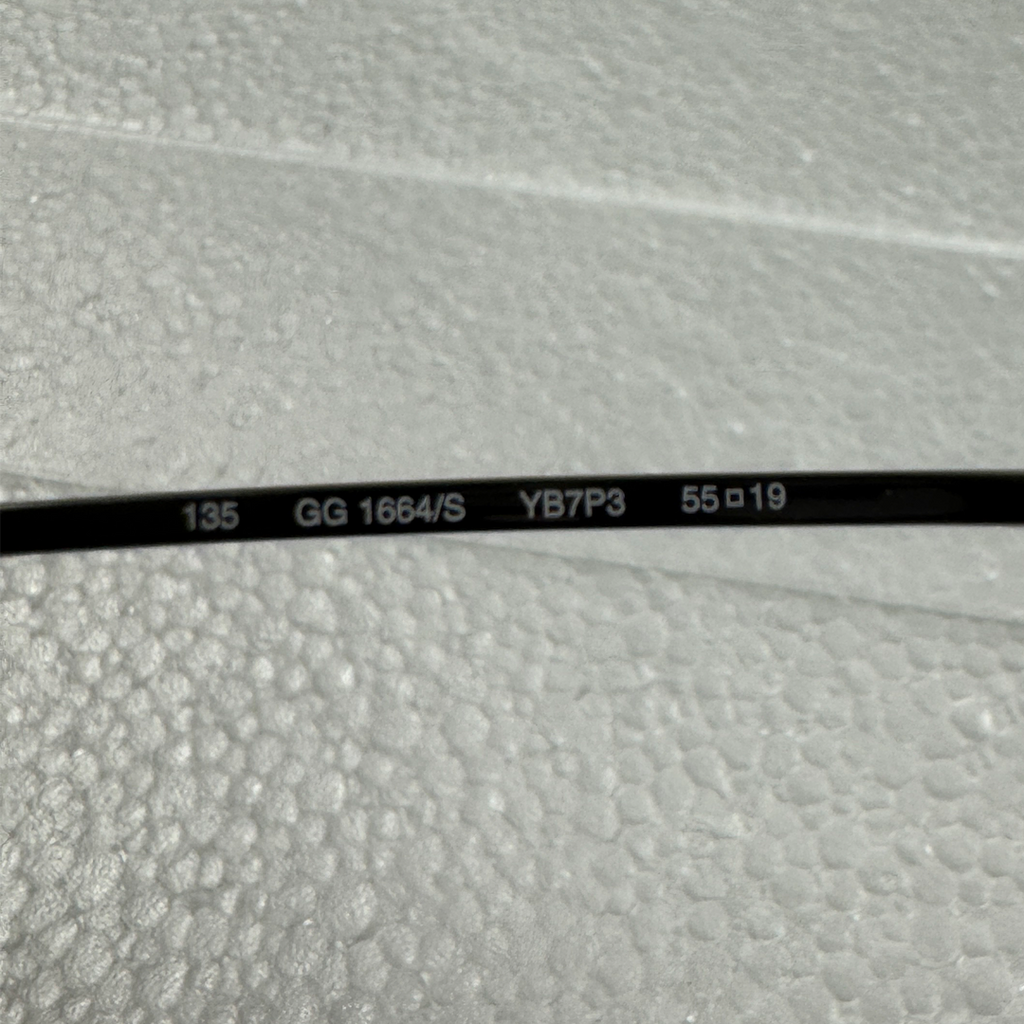 GUCCI Half Rim Blue Lens Sunglasses Y2K
