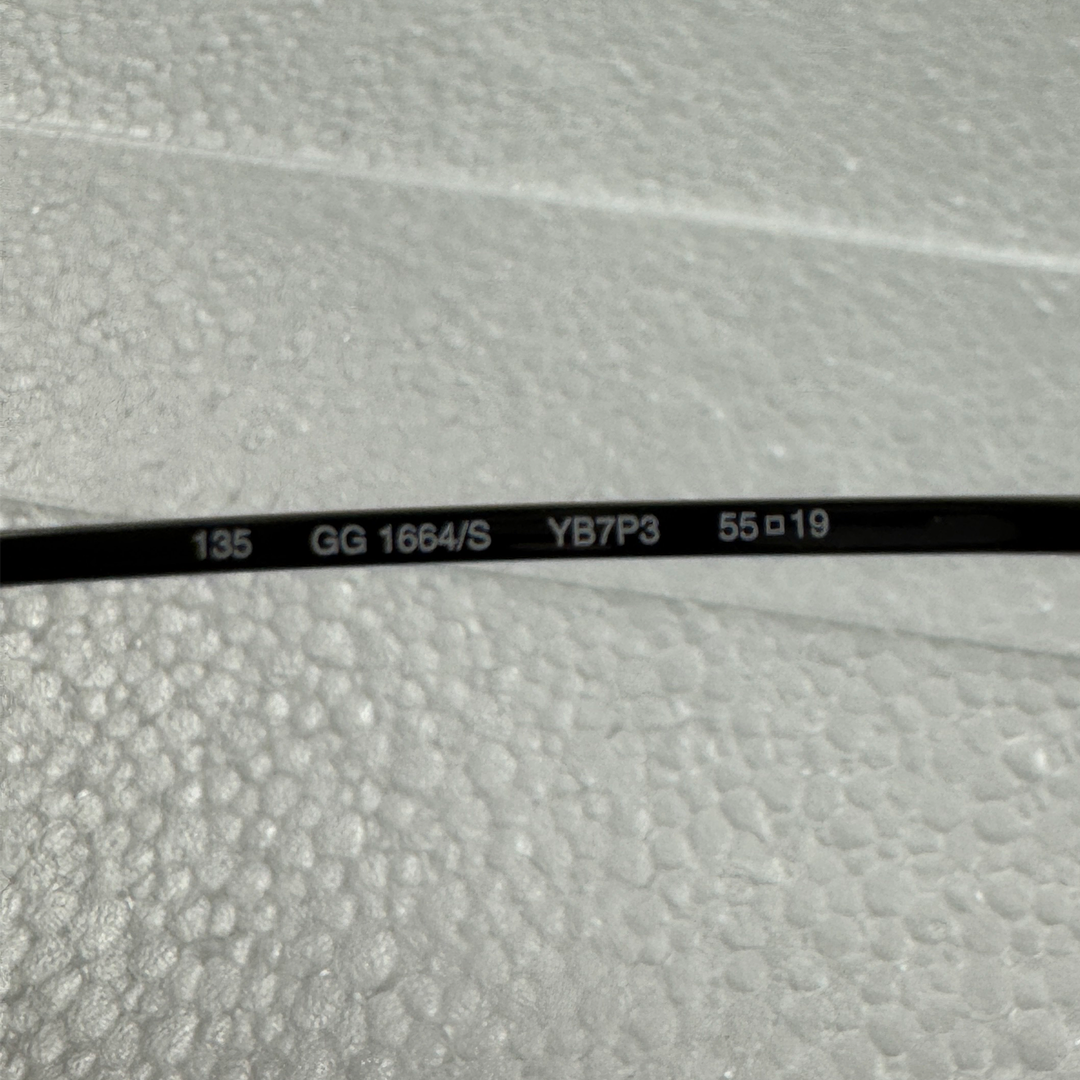 GUCCI Half Rim Blue Lens Sunglasses Y2K