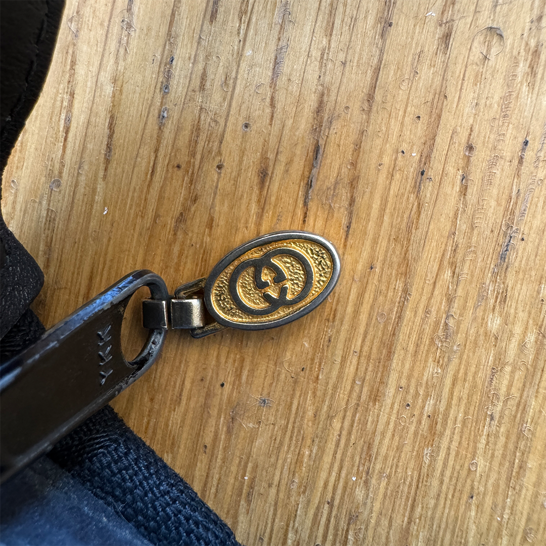 Gucci Vintage Canvas Sherry Line Shoulder Bag