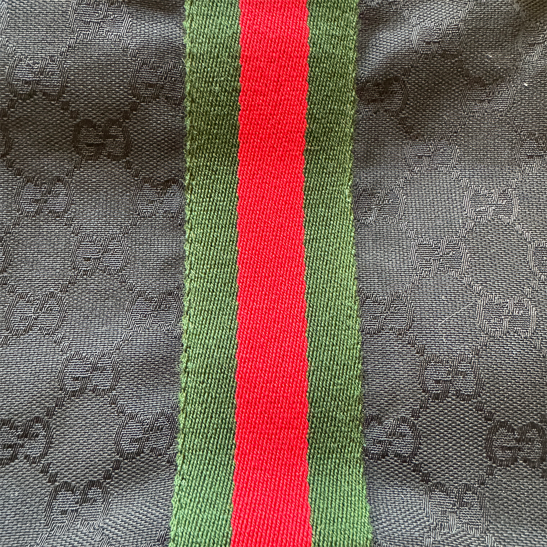 Gucci Vintage Canvas Sherry Line Shoulder Bag
